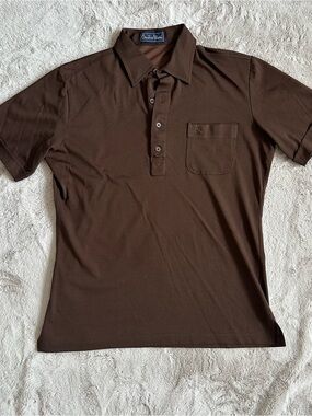 Countess Mara Vintage Dark Brown Polo, Size M (see measurements)